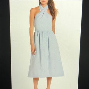 Jcrew Sarong Seersucker Midi dress